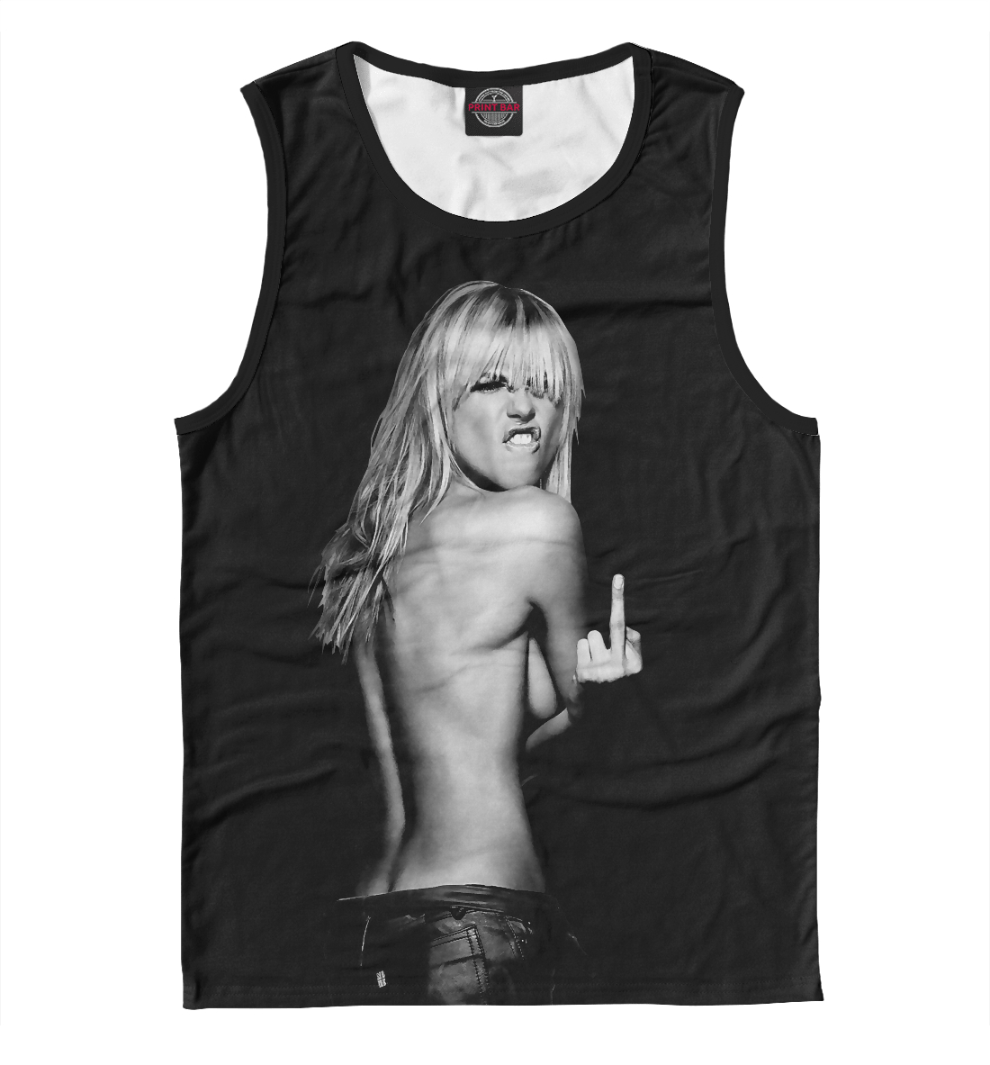 Блондинка показывает палец
Блондинка показывает палец