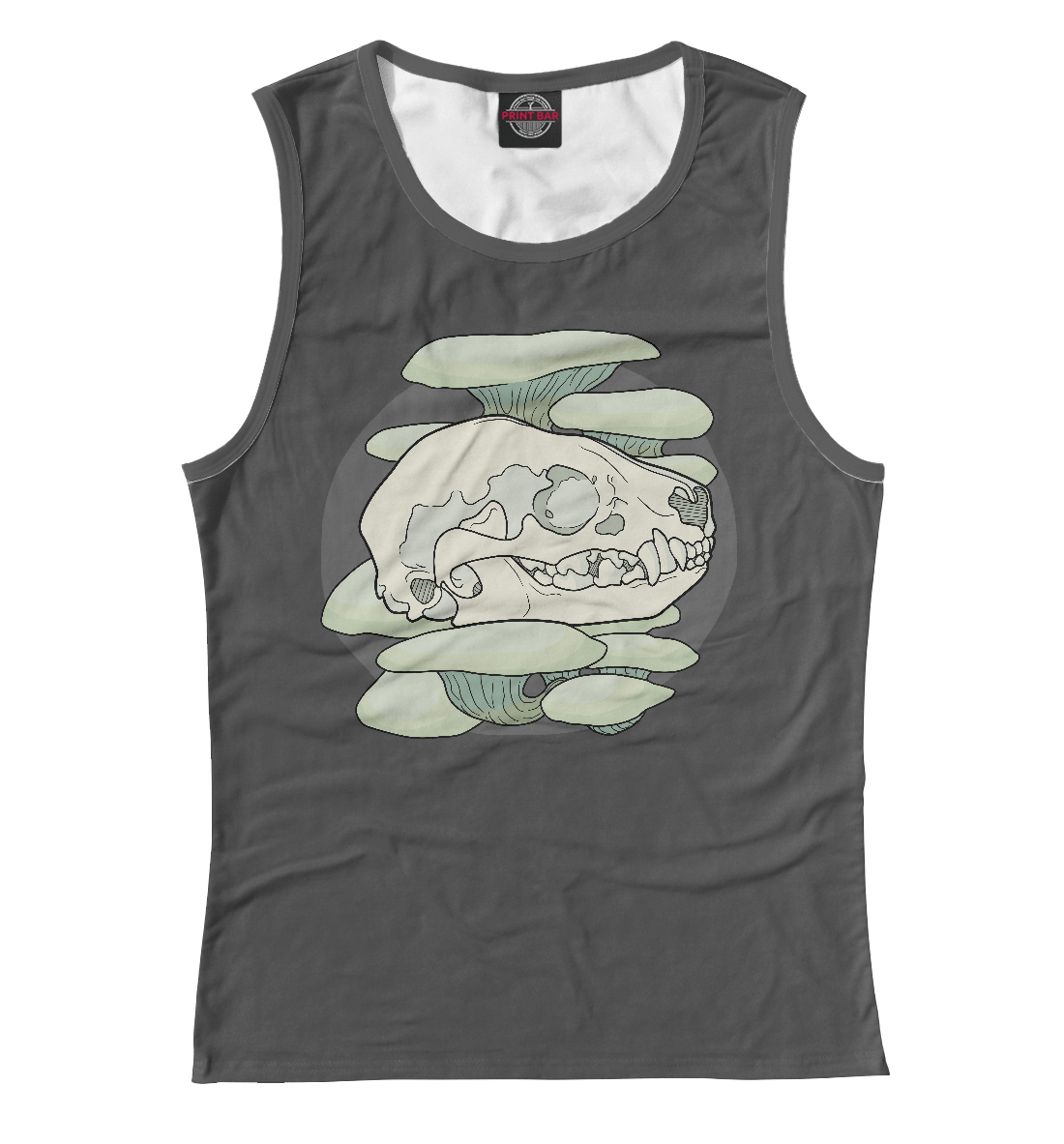 Череп в грибах 
Череп в грибах