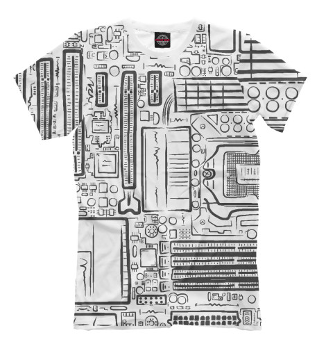 Мужская футболка Материнская плата 
Мужская футболка Материнская плата