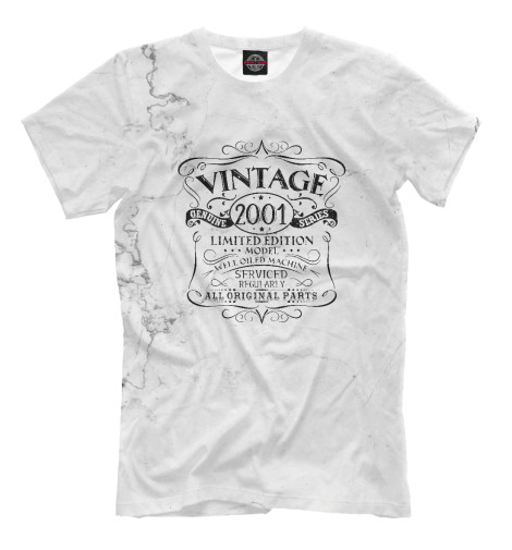 

Мужская футболка Vintage 2001 Birthday