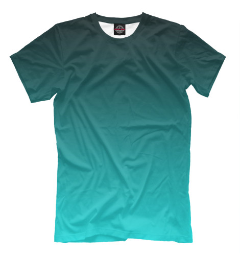 

Мужская футболка Градиент Голубой в Черный