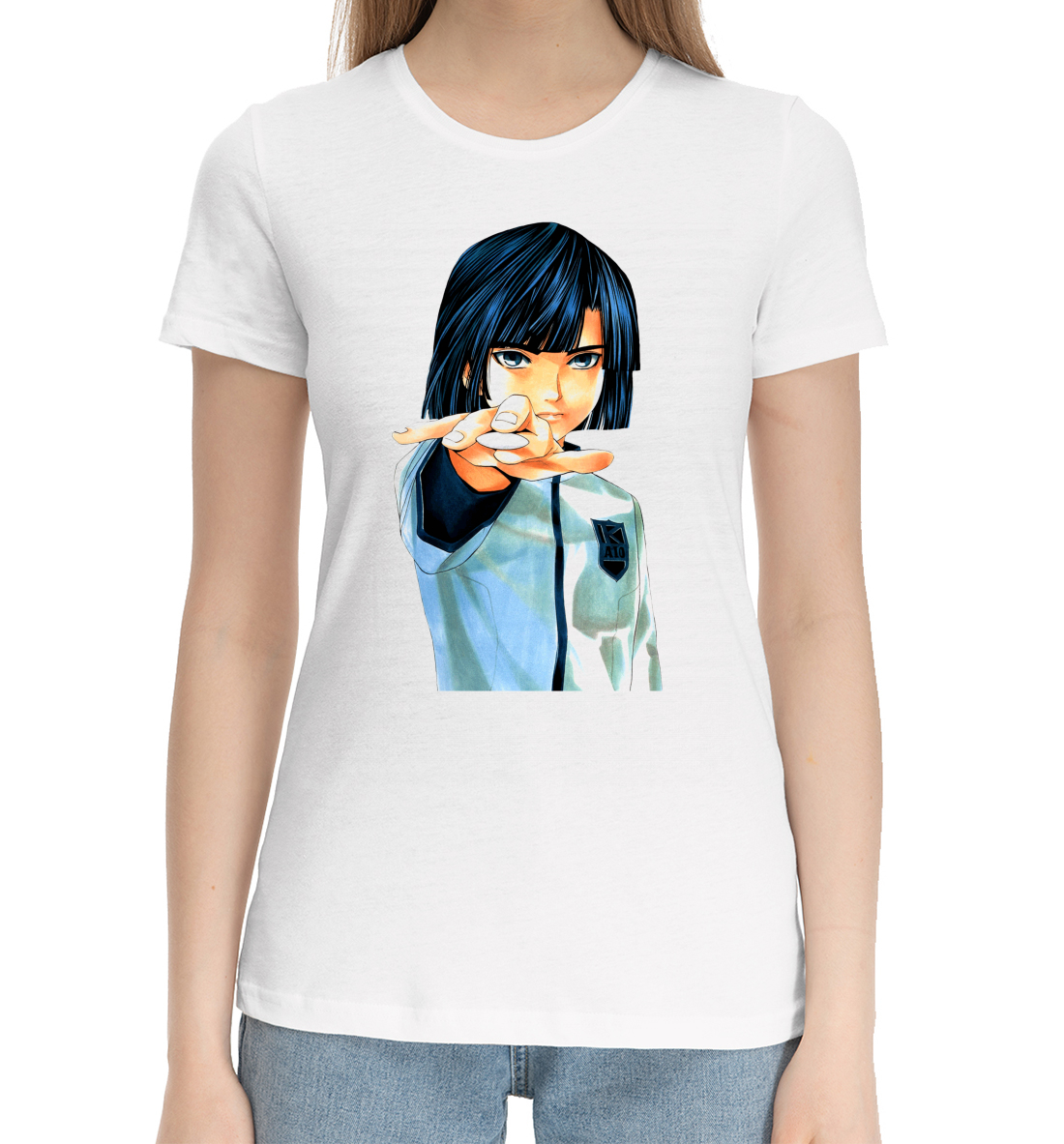 Женская Хлопковая футболка с принтом Аниме, артикул ANR-760387-hfu-1mp