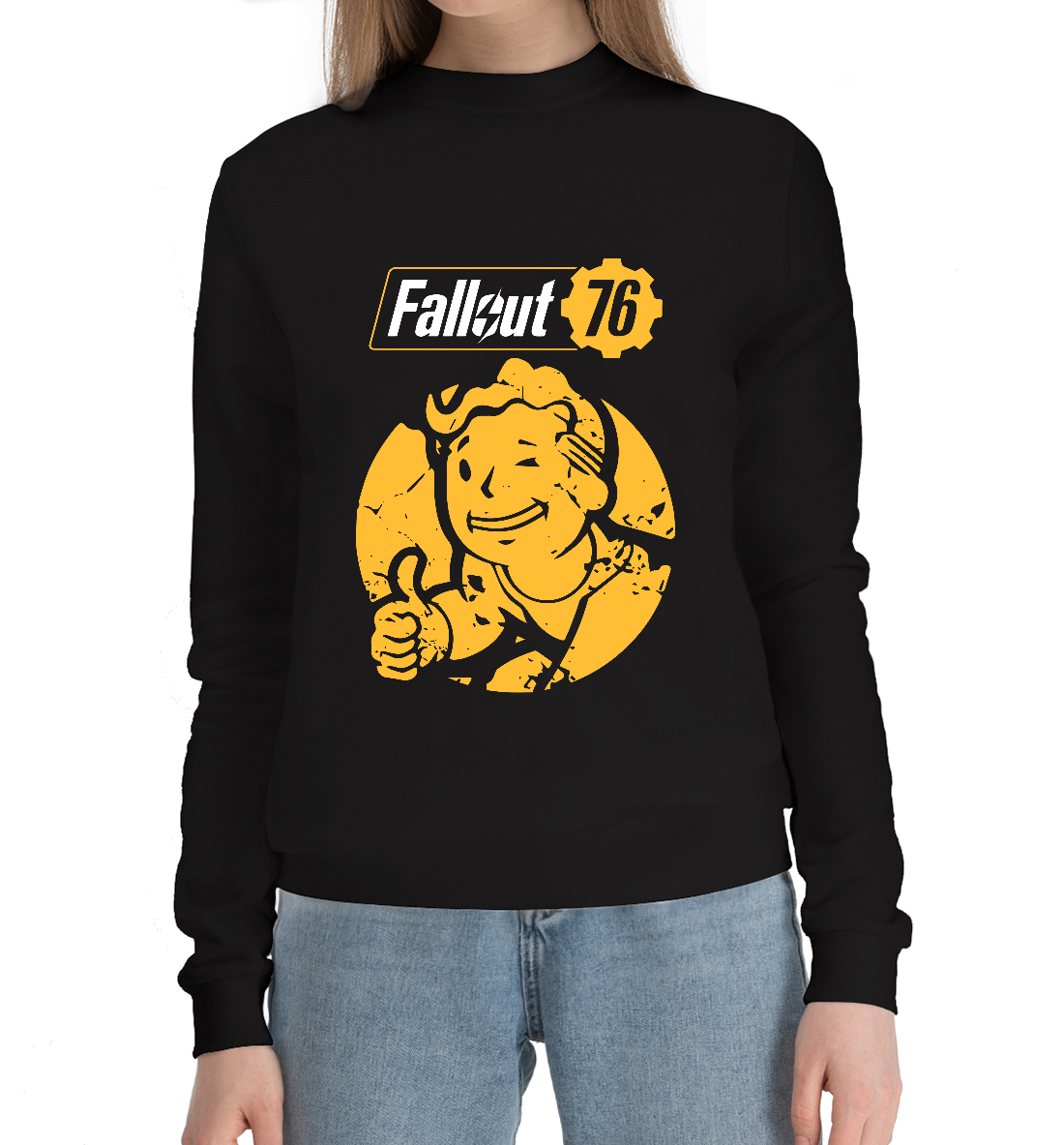 Женский Хлопковый свитшот с принтом Fallout, артикул FOT-727792-hsw-1mp