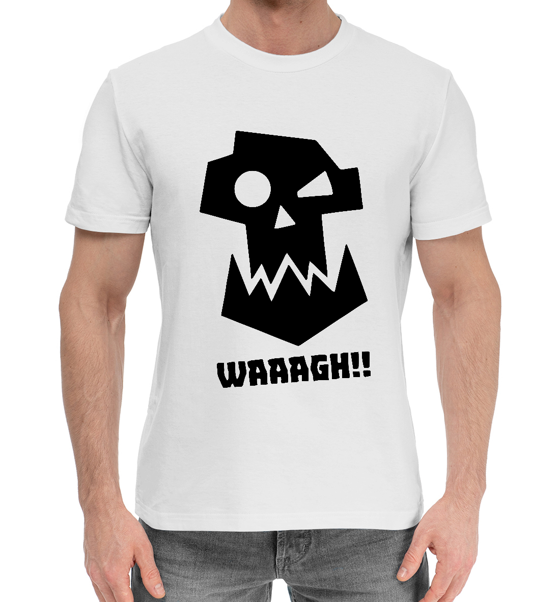 Мужская Хлопковая футболка с принтом Warhammer, артикул WHR-344892-hfu-2mp