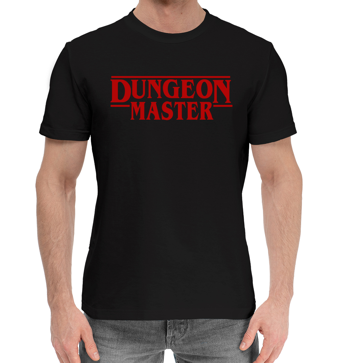 Мужская Хлопковая футболка с принтом Dungeon Master, артикул GCM-724012-hfu-2mp