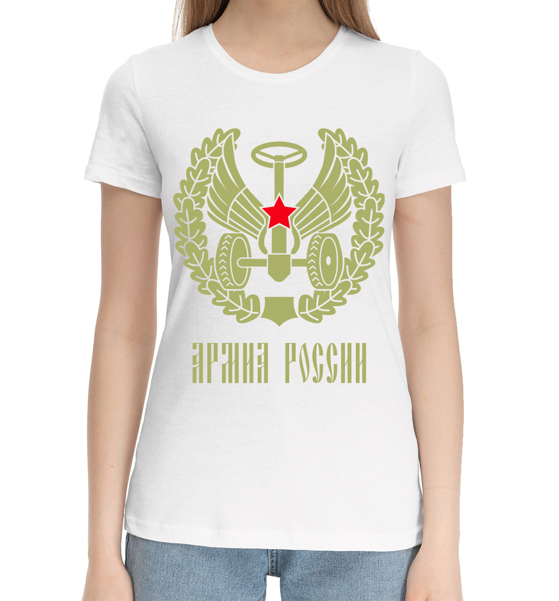 Женская Хлопковая футболка с принтом Автобат, артикул ARZ-300562-hfu-1mp