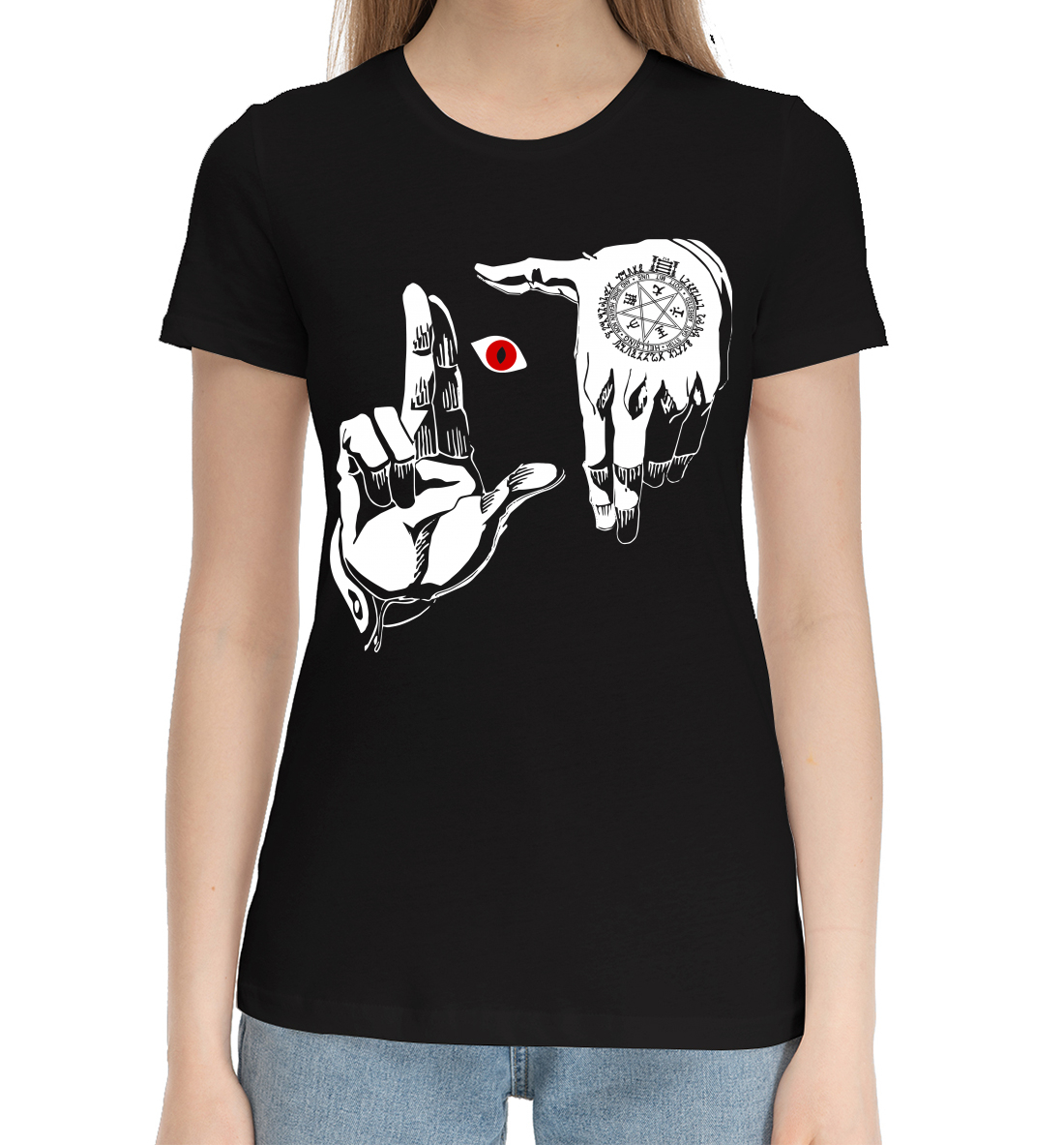 Женская Хлопковая футболка с принтом Хеллсинг, артикул HEL-979656-hfu-1mp