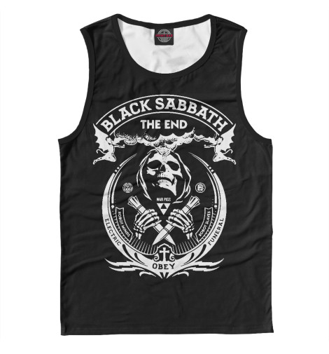 Майки Print Bar, Белый, Black Sabbath 
Майки Print Bar, Белый, Black Sabbath