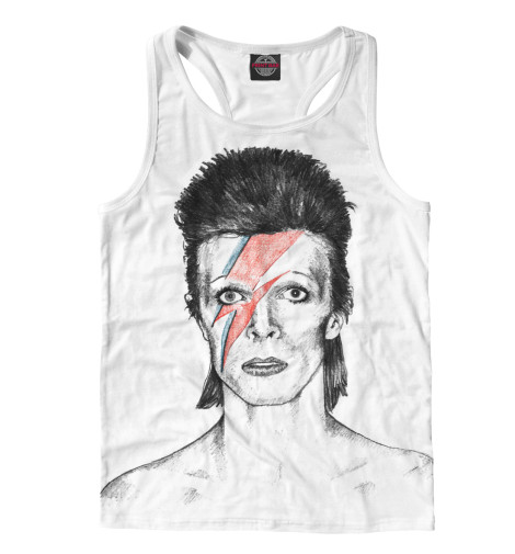 Майки борцовки Print Bar, Белый, David Bowie 
Майки борцовки Print Bar, Белый, David Bowie