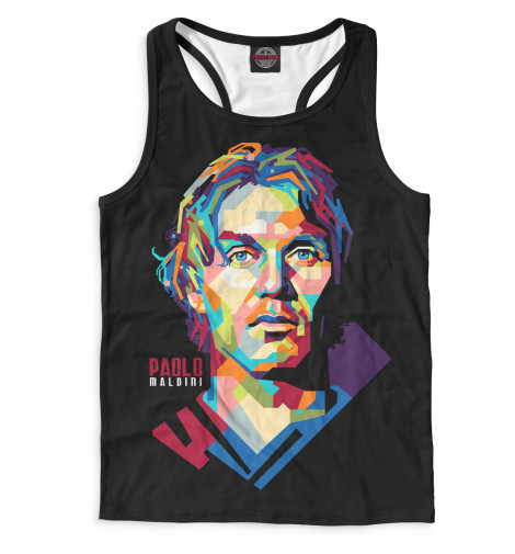 Майки борцовки Print Bar, Белый, Паоло Мальдини 
Майки борцовки Print Bar, Белый, Паоло Мальдини