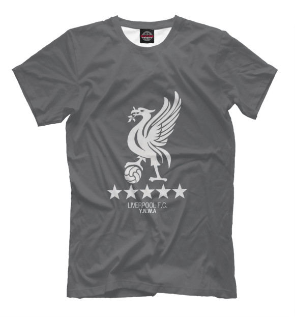 Мужская футболка с изображением FC Liverpool цвета Серый