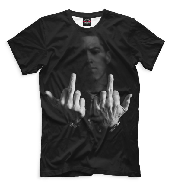 Мужская футболка с изображением Eminem цвета Черный