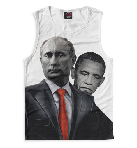Майки Print Bar, Белый, Путин