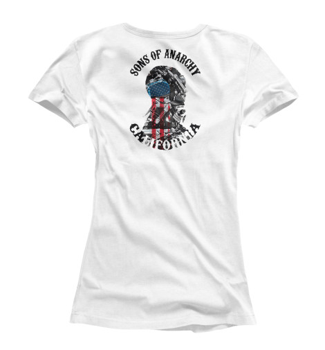 Футболки Print Bar, Белый, Сыны анархии 
Футболки Print Bar, Белый, Сыны анархии