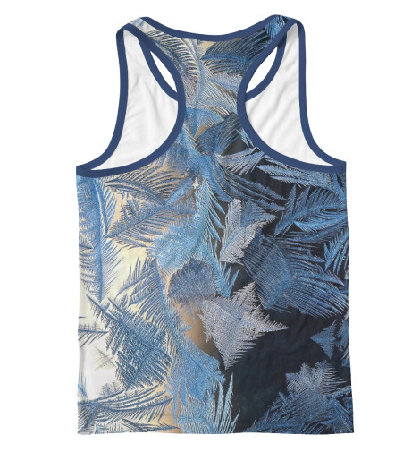 Майки борцовки Print Bar, Белый, Ледяные перья 
Майки борцовки Print Bar, Белый, Ледяные перья