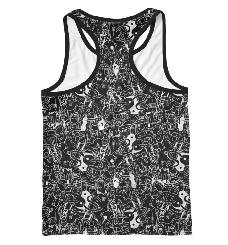 Майки борцовки Print Bar, Белый, Die Antwoord 
Майки борцовки Print Bar, Белый, Die Antwoord