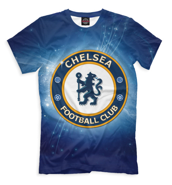 Мужская футболка с изображением Chelsea цвета Черный
