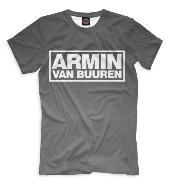 Мужская футболка с изображением Armin van Buuren цвета Серый