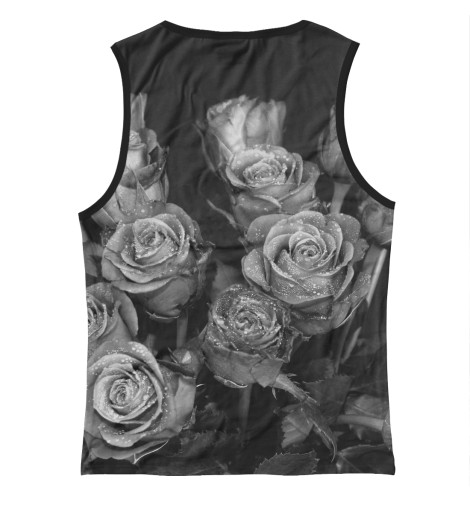 Майки Print Bar, Белый, Черно-белые розы 
Майки Print Bar, Белый, Черно-белые розы