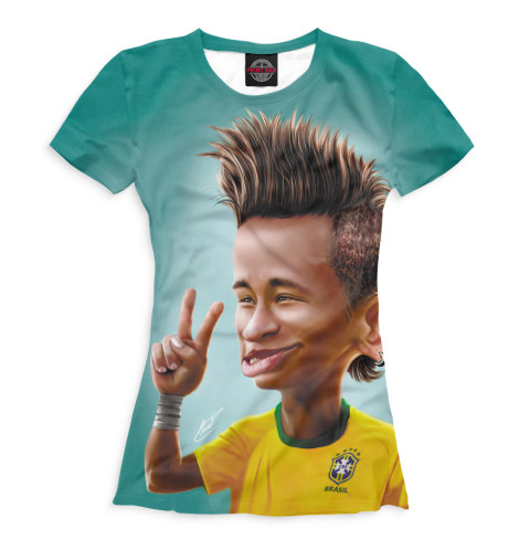 Футболки Print Bar, Белый, Неймар