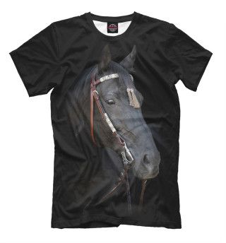 Мужская футболка Конь вороной