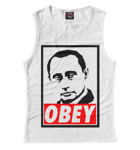 Майки Print Bar, Белый, Путин