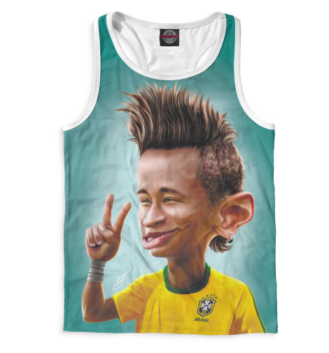 Майки борцовки Print Bar, Белый, Неймар