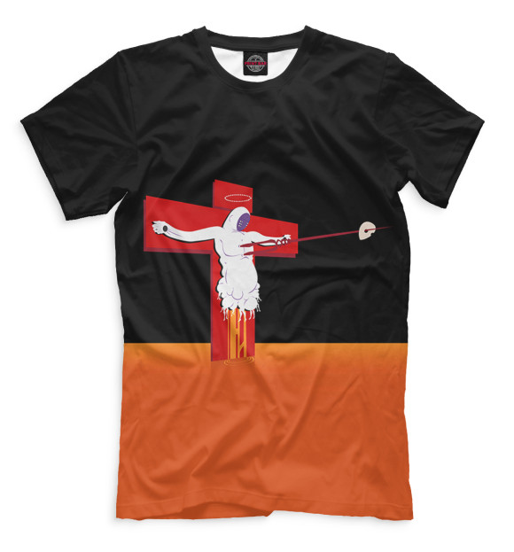 Мужская футболка с изображением Neon Genesis Evangelion цвета Черный