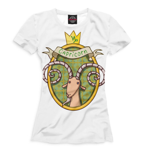 Футболки Print Bar, Белый, Козерог 
Футболки Print Bar, Белый, Козерог