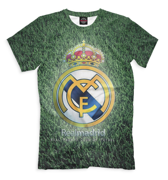 Мужская футболка с изображением Real Madrid цвета Серый