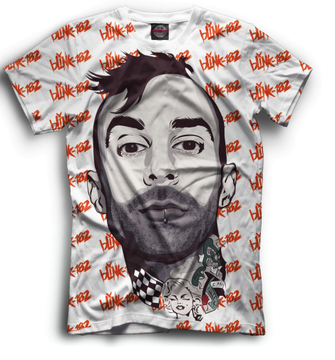 Футболки Print Bar, Черный, Travis Barker