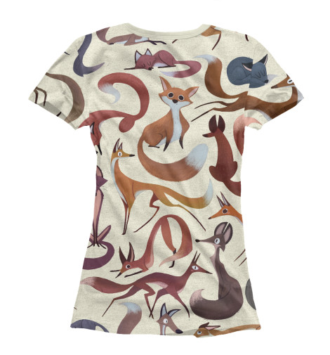 Футболки Print Bar, Белый, Лисички 
Футболки Print Bar, Белый, Лисички