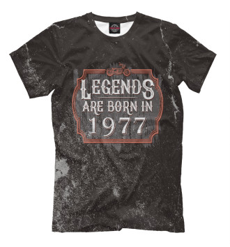Мужская Футболка Legends Are Born In 1977