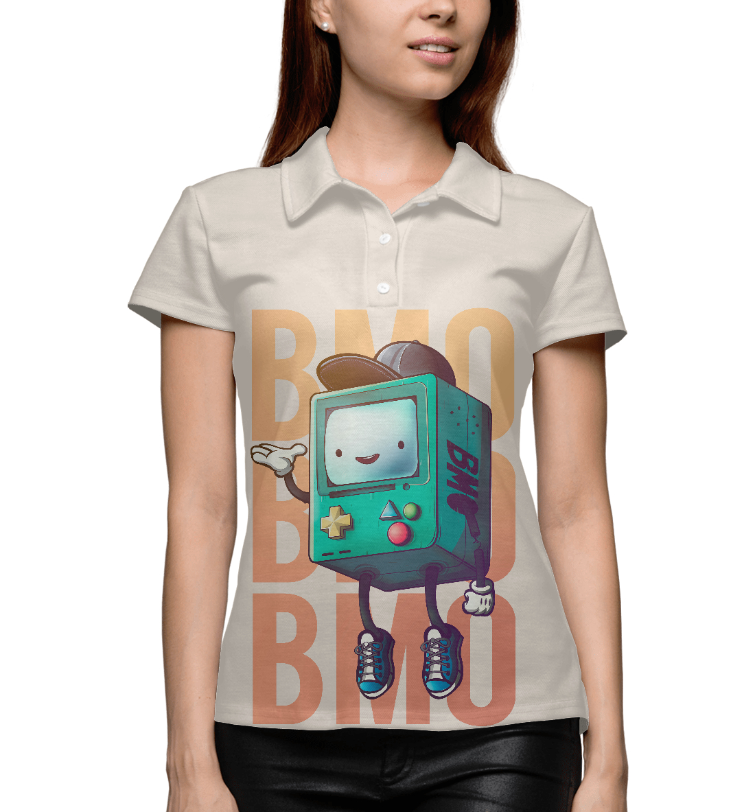 

BMO in a baseball cap