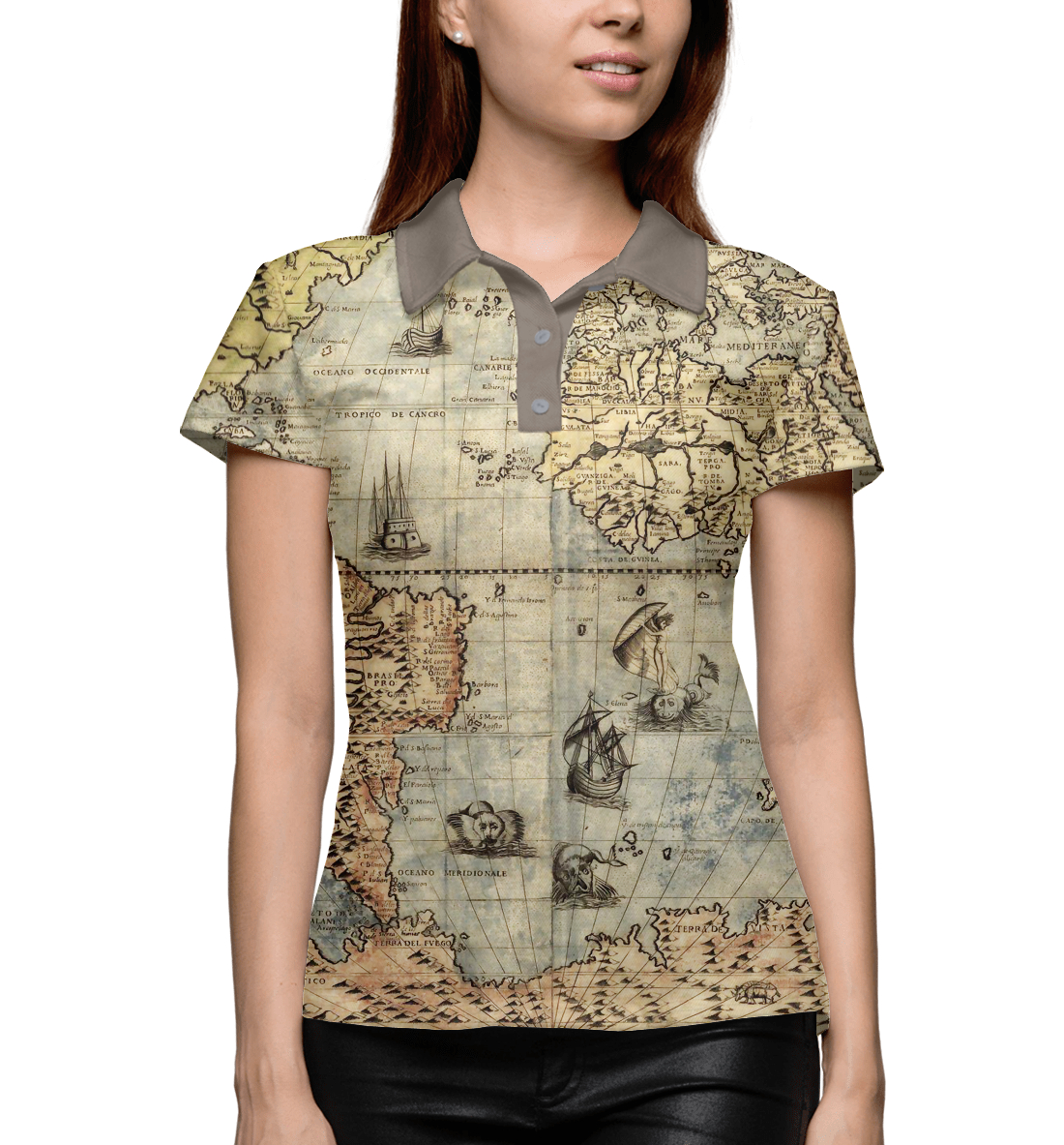 

Древняя карта мира, Тихий океан