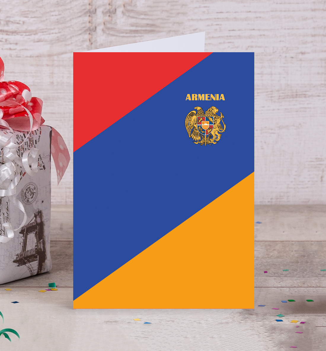 

Герб на флаге Армении