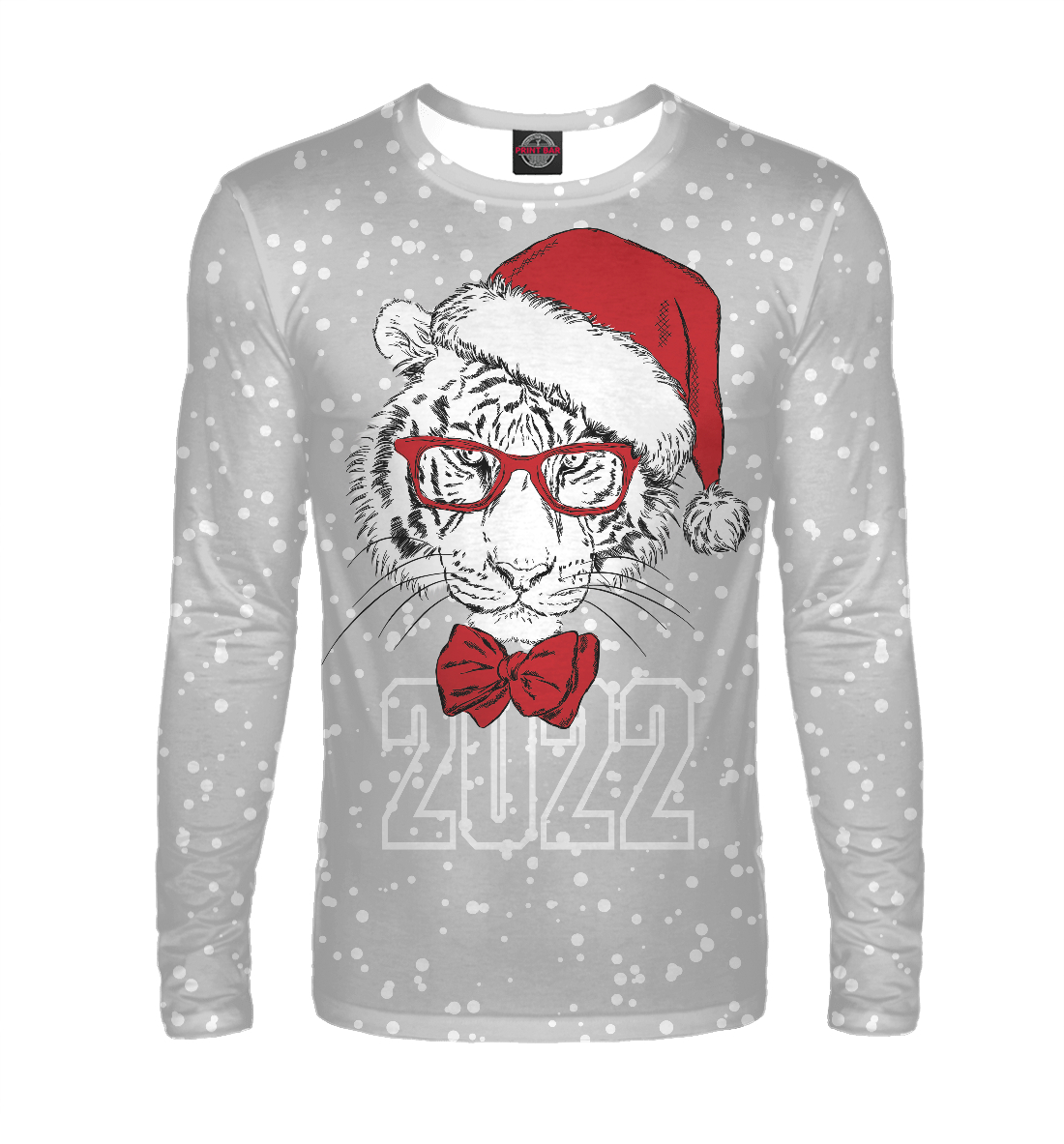 

Белый тигр в шапке Санты