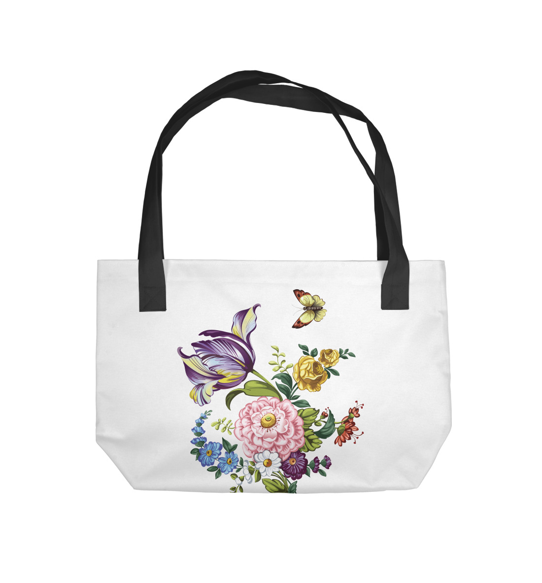 

Цветы и бабочка