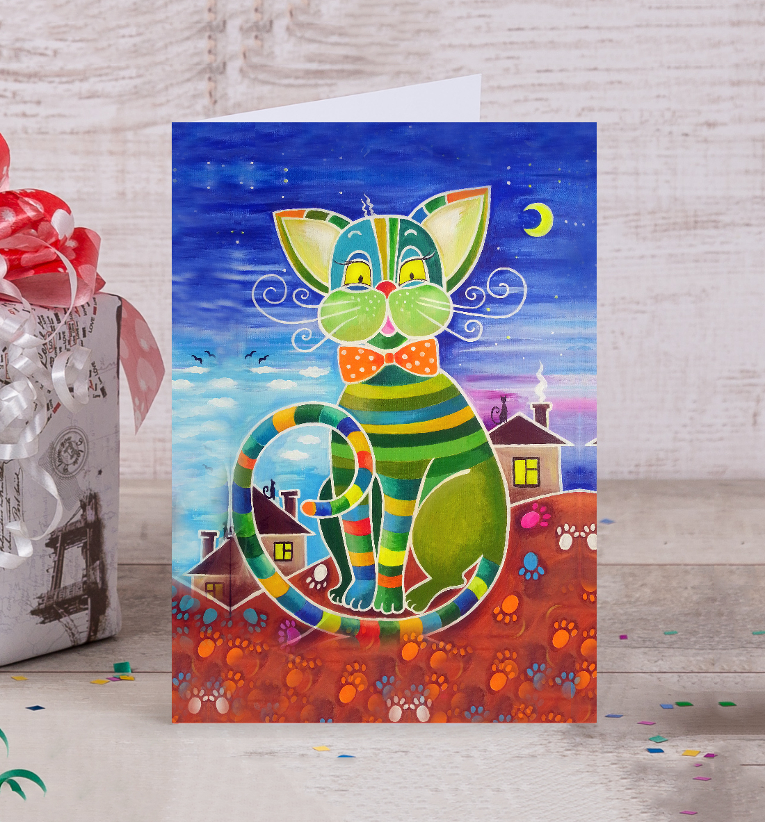 

Кот на крыше