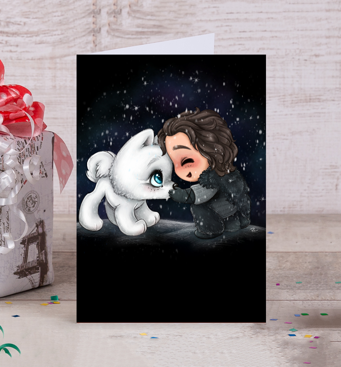 

Маленький Джон Сноу с лютоволчонком