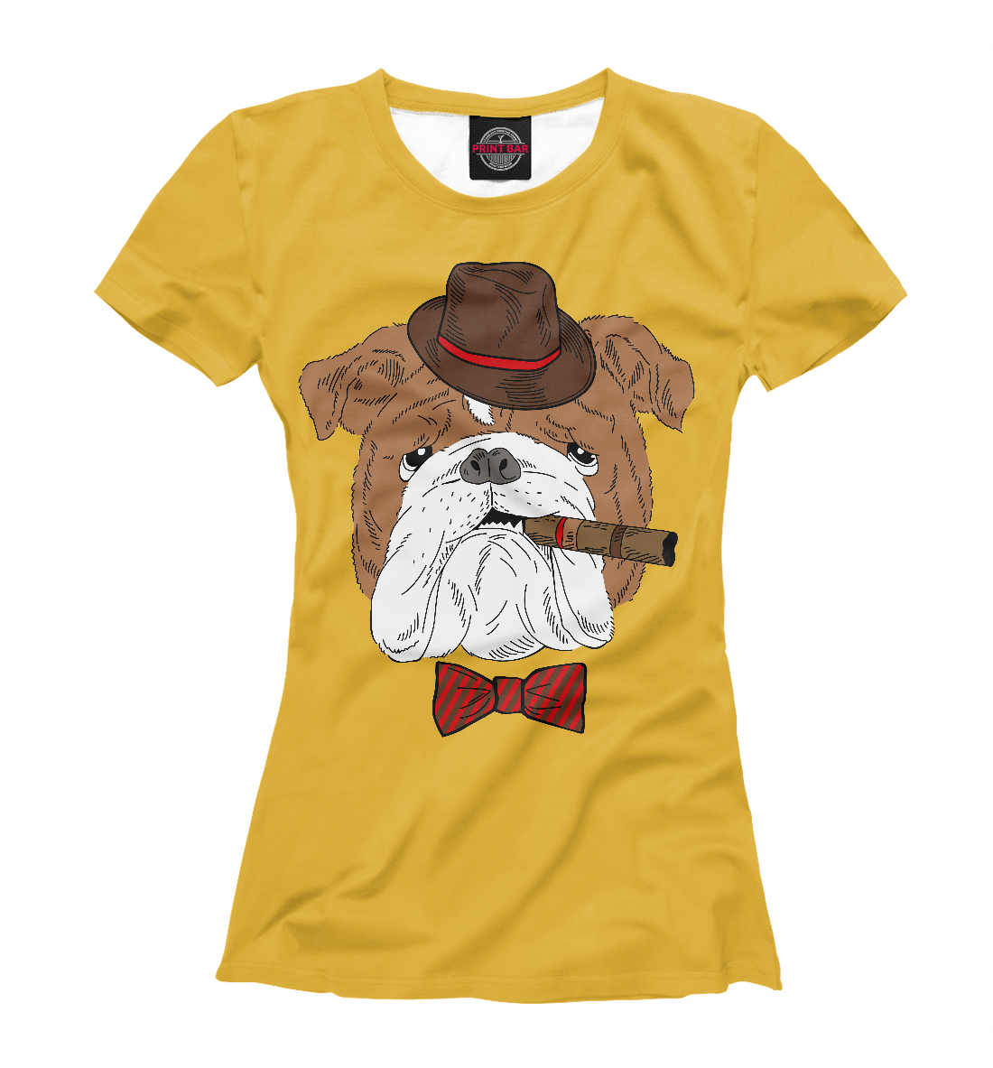 

Английский бульдог с сигарой