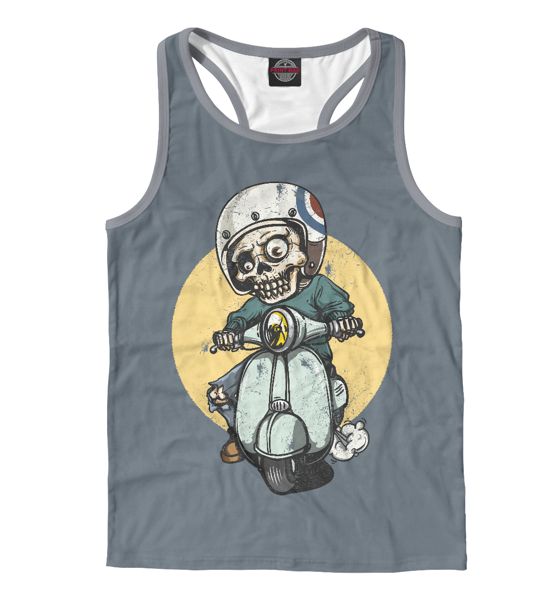 

Скелетон на байке