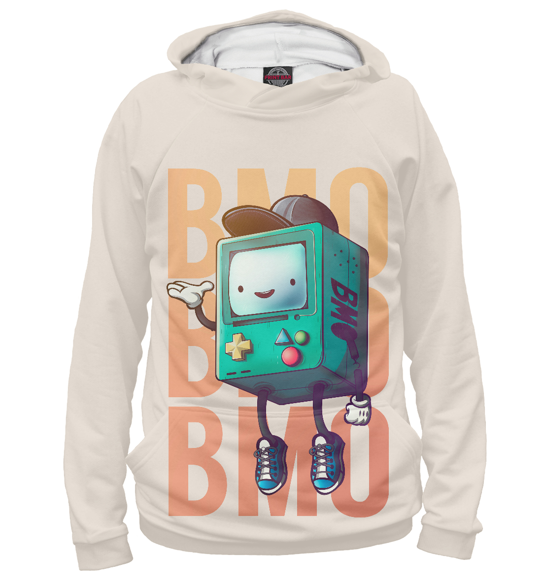 

BMO in a baseball cap