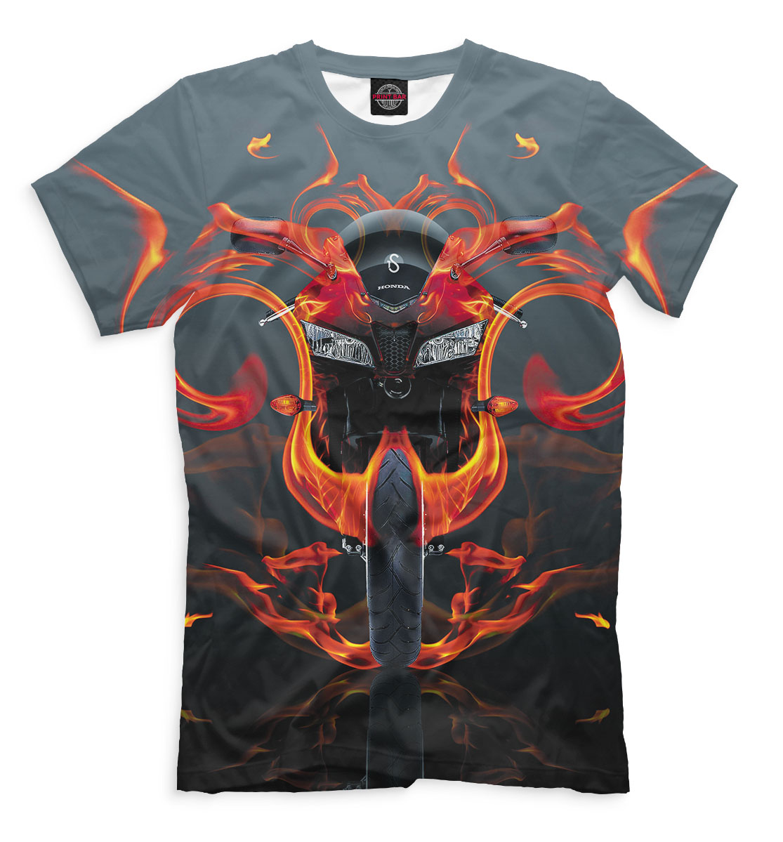 

Мотоцикл в пламени