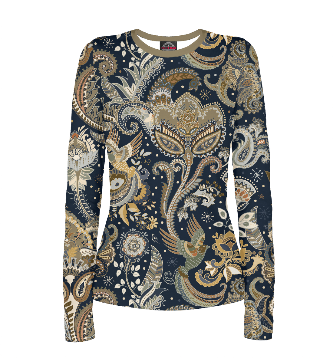 

Орнамент с цветами и птицами