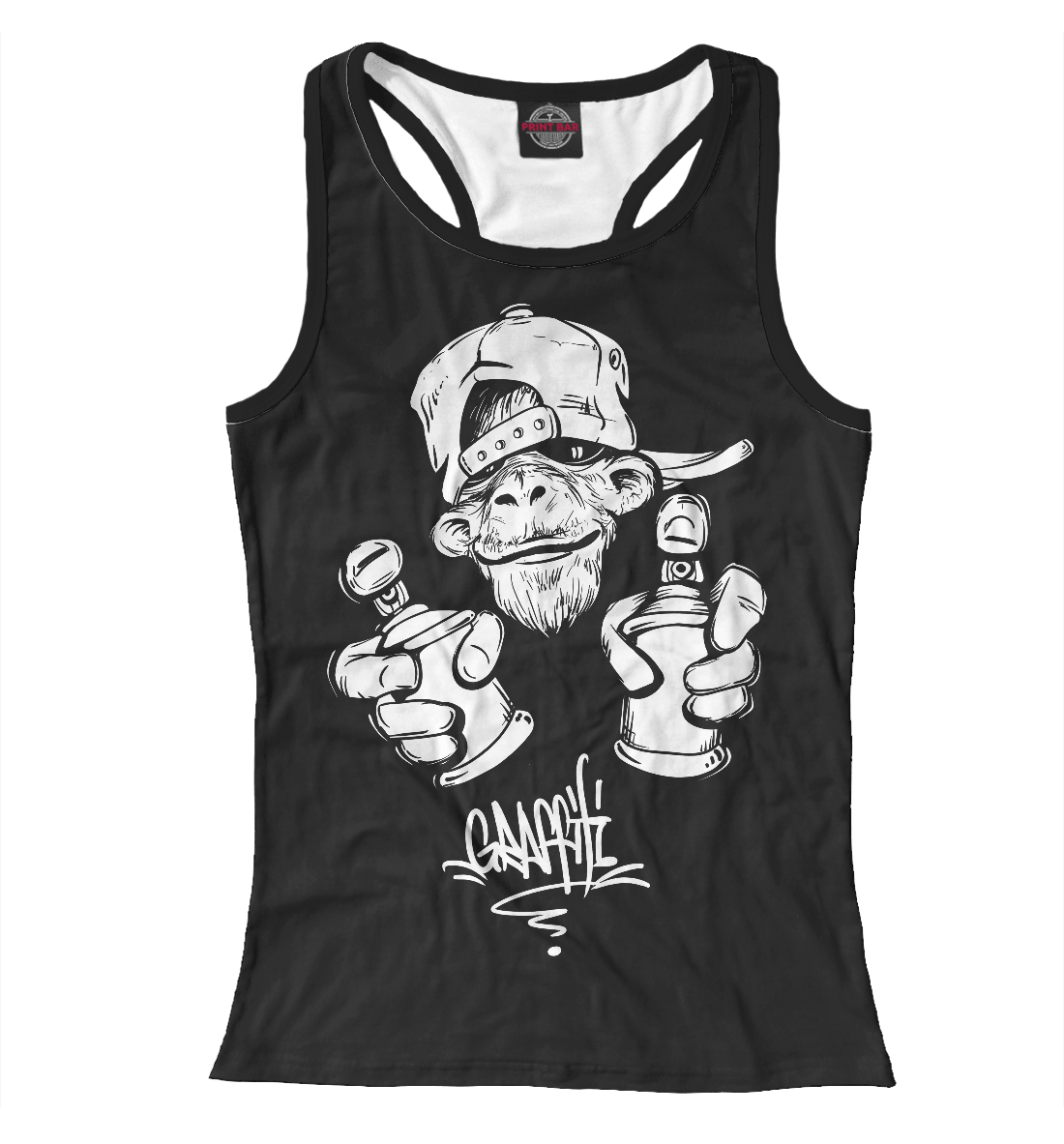 

Граффити обезьяна в кепке