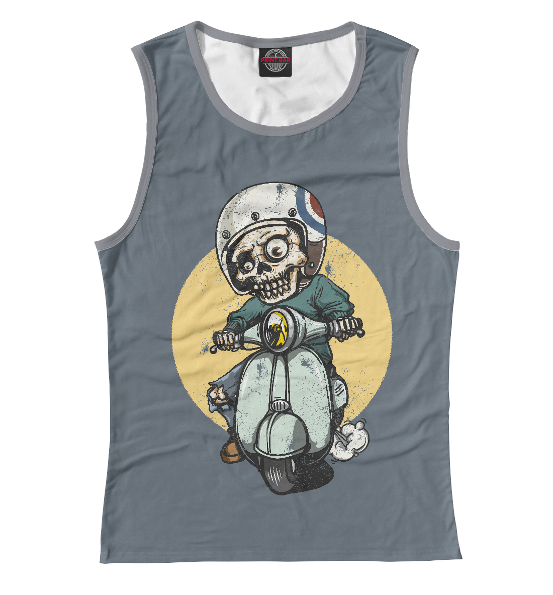 

Скелетон на байке