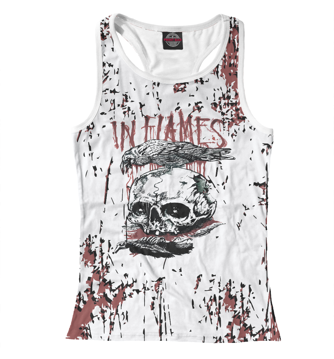 

In flames