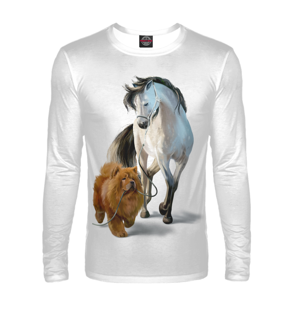 

Чау-чау и белый конь