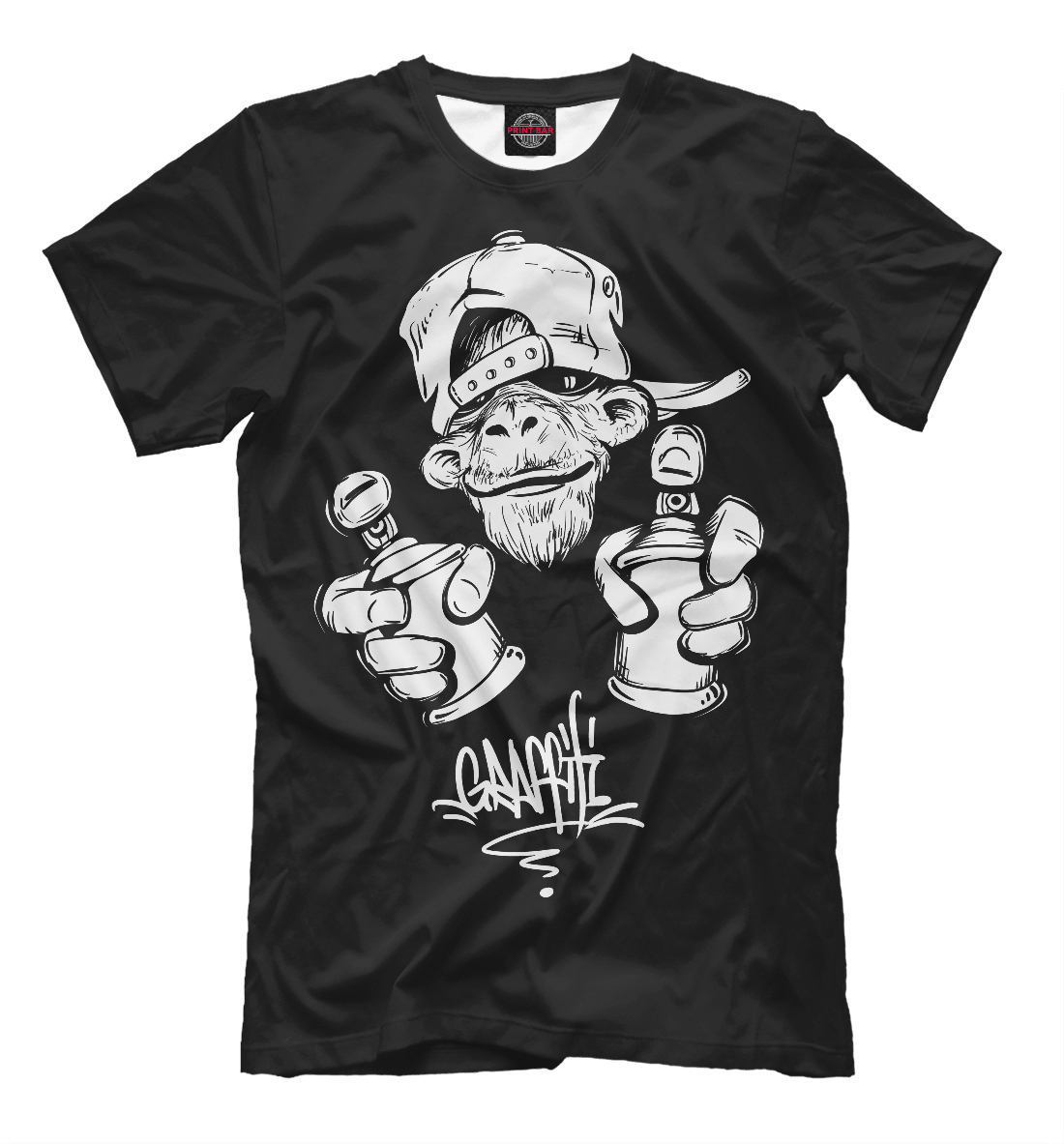 

Граффити обезьяна в кепке